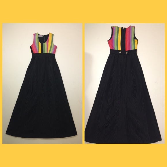 🦋🌺💚⭐️VINTAGE BLAIR WOOVERTON MAXI DRESS Sz 4 - Picture 4 of 8